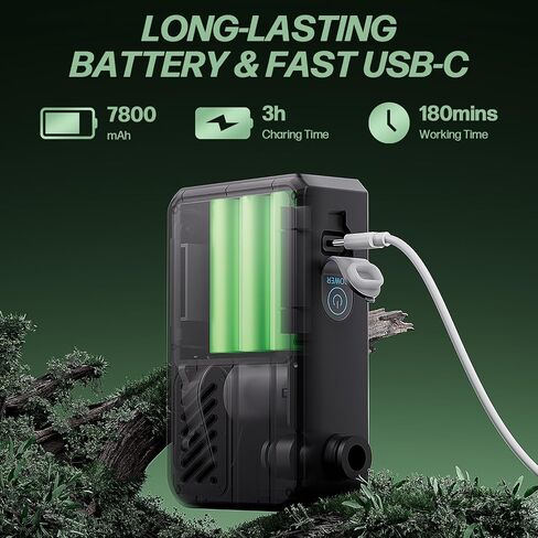 IGRL Portable Shower for Camping, Powerful 10L/Min Water Flow, Rechargeable Shower Pump with Bath Sponge, 4 Spray Modes, IPX8 Waterproof, 7800mAh Battery, Ideal for Hiking, Travel, Pet, Car Wash in Kuwait