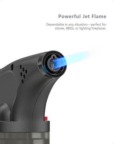 Torch Lighters Butane Refillable, Windproof Jet Blow Torch Lighters for Grill Fireplace BBQ in Saudi Arabia