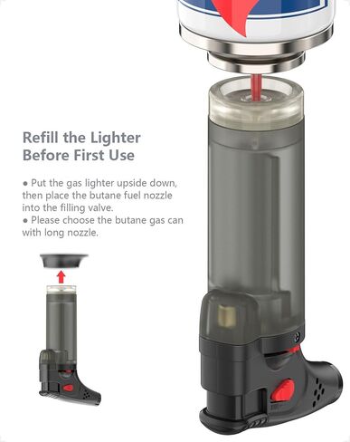 Torch Lighters Butane Refillable, Windproof Jet Blow Torch Lighters for Grill Fireplace BBQ in Saudi Arabia