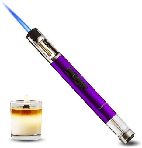 HONEST Metal Lighters Butane Refillable Single Jet Flame lighter shipped without gas (Purple) in Saudi Arabia