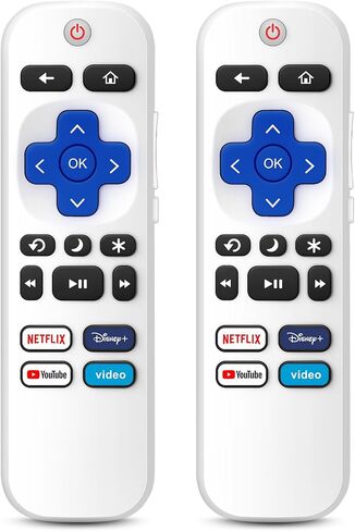 (Pack of 2) Remote Control Only for TCL Onn Hisense Sharp Philips Westinghouse Insignia Element TLC Roku Smart TV Ruko Ruku Roko Remotes Replacement-1 Year Warranty in Saudi Arabia