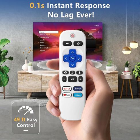 (Pack of 2) Remote Control Only for TCL Onn Hisense Sharp Philips Westinghouse Insignia Element TLC Roku Smart TV Ruko Ruku Roko Remotes Replacement-1 Year Warranty in Saudi Arabia