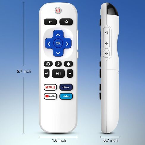 (Pack of 2) Remote Control Only for TCL Onn Hisense Sharp Philips Westinghouse Insignia Element TLC Roku Smart TV Ruko Ruku Roko Remotes Replacement-1 Year Warranty in Saudi Arabia