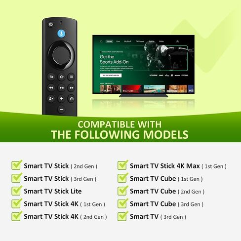 Replacement Voice Remote Compatible with Fire Smart TV Cube(1st/2nd/3rd Gen),TV Stick(4K/4K Max/Lite),Smart TVs (3rd Gen) in Saudi Arabia