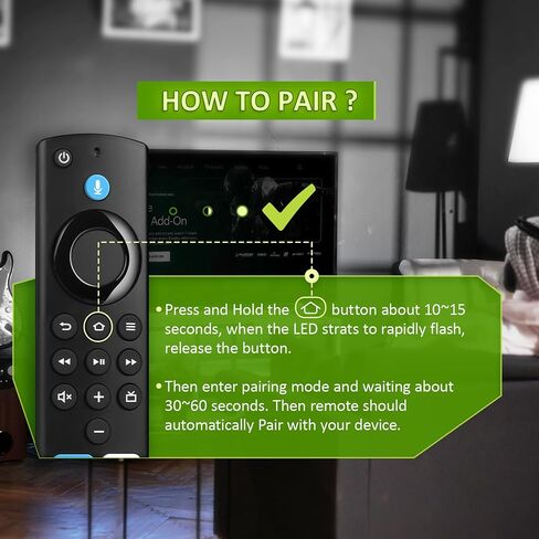 Replacement Voice Remote Compatible with Fire Smart TV Cube(1st/2nd/3rd Gen),TV Stick(4K/4K Max/Lite),Smart TVs (3rd Gen) in Saudi Arabia