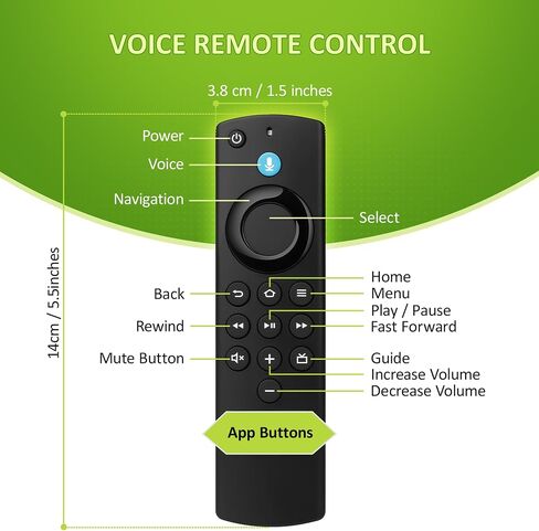 Replacement Voice Remote Compatible with Fire Smart TV Cube(1st/2nd/3rd Gen),TV Stick(4K/4K Max/Lite),Smart TVs (3rd Gen) in Saudi Arabia