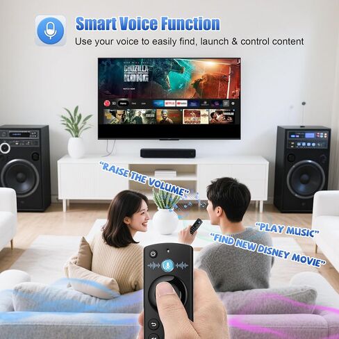Replacement TV Remote Control for All Fire Series, Compatible with Fire Smart TV Stick/TV Cube/Stick Lite/HD/4K Max/4K, for Insignia TV Remote, Smart TV 3rd Gen with Voice Controller in Saudi Arabia