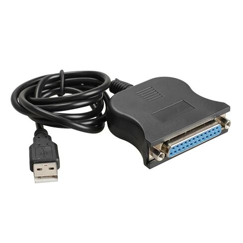 USB 2.0 to 25 Pin Parallel Port Printer Cable, 80cm, Black | 25Pin Female Port Print Converter for Printer, IEEE 1284 Parallel Interface Communication Adapter in Saudi Arabia