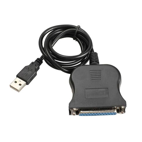 USB 2.0 to 25 Pin Parallel Port Printer Cable, 80cm, Black | 25Pin Female Port Print Converter for Printer, IEEE 1284 Parallel Interface Communication Adapter in Saudi Arabia