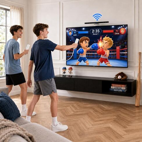 2 Pack Wired Wii Sensor Bar, Motion Game Accessories for Wii and Wii U | Infrared Wii Sensor Bar with Adhesive Stand for Nintendo Wii and Wii U Console, Motion Games, Gaming Accessories in Saudi Arabia