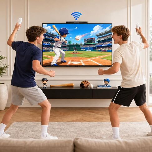 2 Pack Wired Wii Sensor Bar, Motion Game Accessories for Wii and Wii U | Infrared Wii Sensor Bar with Adhesive Stand for Nintendo Wii and Wii U Console, Motion Games, Gaming Accessories in Saudi Arabia