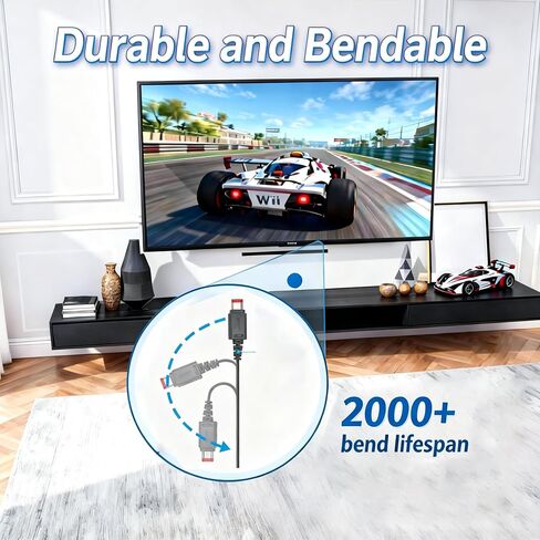 2 Pack Wired Wii Sensor Bar, Motion Game Accessories for Wii and Wii U | Infrared Wii Sensor Bar with Adhesive Stand for Nintendo Wii and Wii U Console, Motion Games, Gaming Accessories in Saudi Arabia