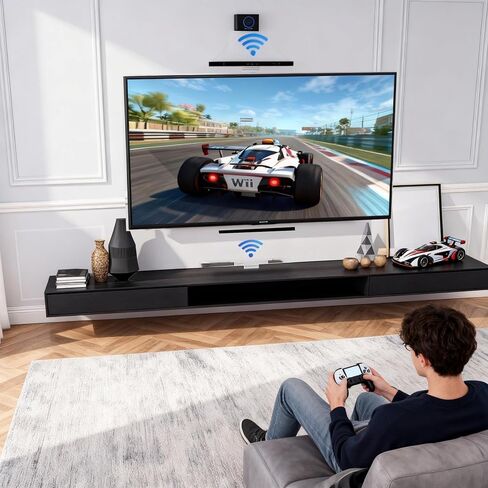 2 Pack Wired Wii Sensor Bar, Motion Game Accessories for Wii and Wii U | Infrared Wii Sensor Bar with Adhesive Stand for Nintendo Wii and Wii U Console, Motion Games, Gaming Accessories in Saudi Arabia