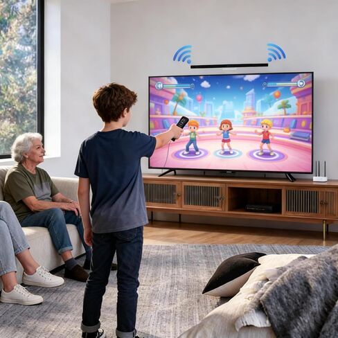 2 Pack Wired Wii Sensor Bar, Motion Game Accessories for Wii and Wii U | Infrared Wii Sensor Bar with Adhesive Stand for Nintendo Wii and Wii U Console, Motion Games, Gaming Accessories in Saudi Arabia