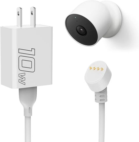 Power Cable Compatible with Google Nest Cam Outdoor or Indoor Battery, 10W 25Ft Nest Power Connector Weatherproof Charging Cable Power Your Nest Cam Power Cord in Saudi Arabia
