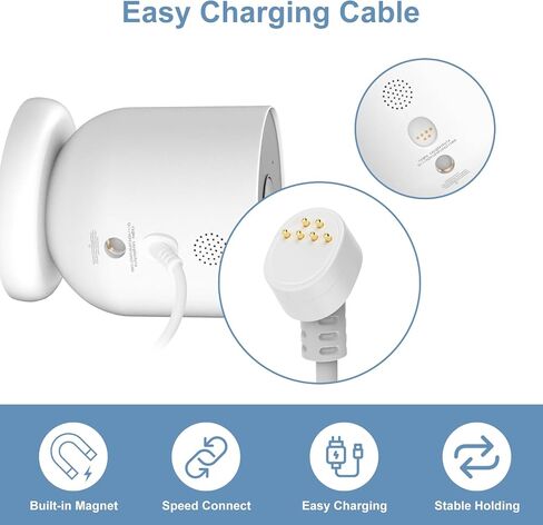 Power Cable Compatible with Google Nest Cam Outdoor or Indoor Battery, 10W 25Ft Nest Power Connector Weatherproof Charging Cable Power Your Nest Cam Power Cord in Saudi Arabia
