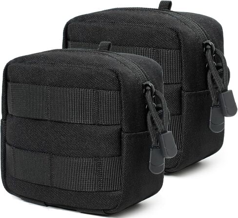 2 Pack Mini Tactical Molle Compact Ammo Pouch,General Purpose Admin Pouches | Small Admin Molle Pouches EDC Tool GP Pouch Bag Horizontal Utility Multi-Purpose Waist Belt Bag in Saudi Arabia