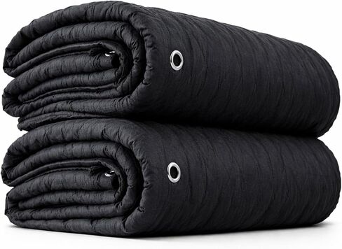 US Cargo Control 96" x 80" Extra Large Sound Dampening Blanket with Grommets, Light Blocking Acoustic Blanket for Wall Hanging and Studios, Machine Washable, 12LBS in Kuwait