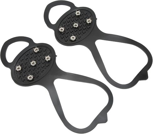 5 Teeth Crampons for Enhanced Grip | Heavy-duty rubber, stainless steel nails, for ice fishing, hiking, compatible with boots in Saudi Arabia