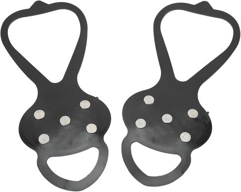 5 Teeth Crampons for Enhanced Grip | Heavy-duty rubber, stainless steel nails, for ice fishing, hiking, compatible with boots in Saudi Arabia