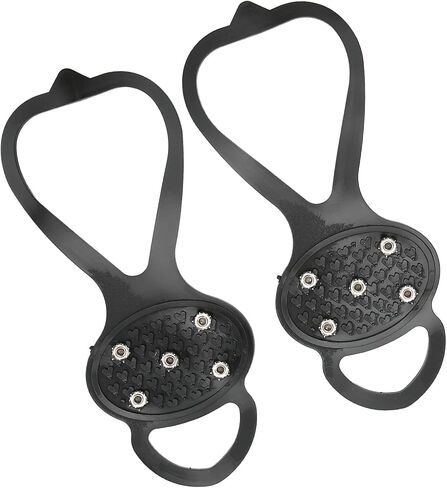 5 Teeth Crampons for Enhanced Grip | Heavy-duty rubber, stainless steel nails, for ice fishing, hiking, compatible with boots in Saudi Arabia