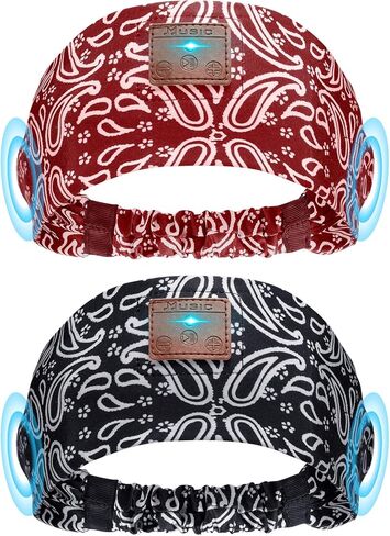2-Pack Sleeping Headphones, Headband Headphones with Thin Speakers | Wireless Bluetooth Headband for Running Sports Workouts Yoga Travel Meditation Gift for Men Women - Black&Grey in Saudi Arabia