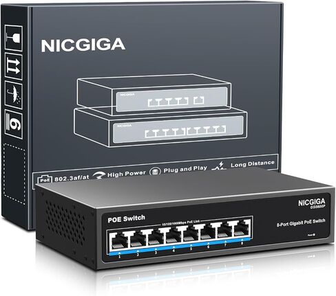 48 Port Gigabit PoE Switch Unmanaged with 48 Port IEEE802.3af/at PoE+@400W, 2 x 1G SFP, NICGIGA 50 Port Network Power Over Ethernet Switch, Desktop/Rackmount in Saudi Arabia