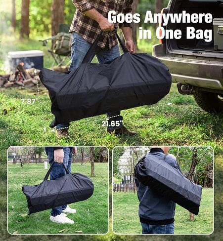 Folding Camping Table, 37.4" Aluminum Roll Top Table Lightweight, Adjustable Height Outdoor Table with Storage Mesh & Carry Bag, Portable Camp Gear for Picnic Tailgate BBQ, Black in Saudi Arabia