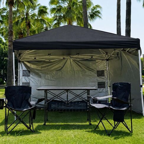 Damei century Large Folding Camping Table, 46.45×25.6in, Adjustable Height | Aluminum, Storage Pocket, Anti-Collapse Feet in Saudi Arabia