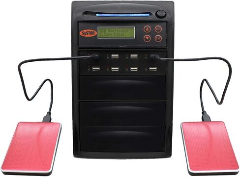 Systor 1 to 7 USB Duplicator & Sanitizer for USB-Powered Portable External HDD Hard Drives & Flash Memory Thumb Drives - SYS07EXH in Kuwait