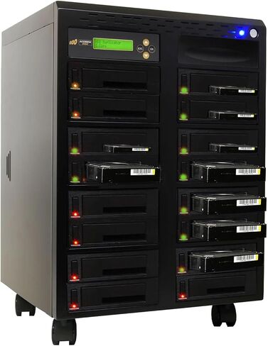 قرص Acumen من 1 إلى 9 SSD HDD برج القرص الصلب - 36 جيجابايت/الدقيقة H09-SATA3 | ناسخة ومطهر مستقل DoD ممحاة لأقراص SATA 3.5 المتعددة ومحركات الأقراص الصلبة 2.5 بسرعة نسخ تصل إلى 600 ميجابايت / ثانية in Kuwait