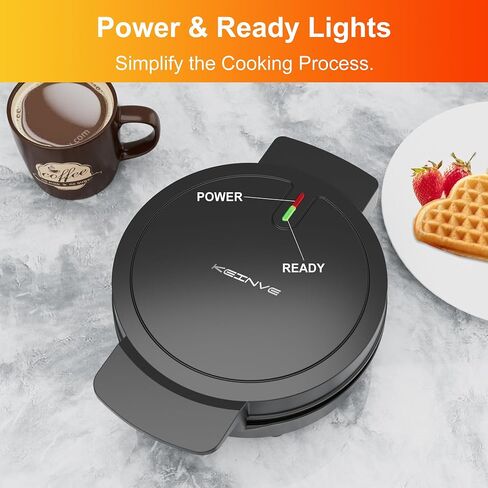 KEINVE Heart Waffle Maker, 750W Nonstick Double-side Heating Mini Heart Waffle Maker, Easy to Clean, Home Baking Machine | Fast Heating, Nonstick Coating, Indicator Lights, Easy to Clean, Home Baking Machine in Saudi Arabia