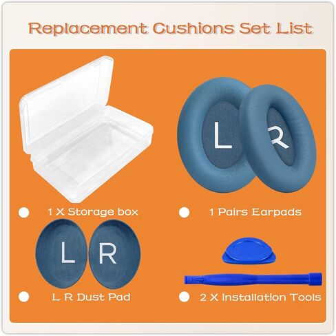 Replacement Ear Pads for Bose QC 45 Headphones-Blue Dusk | Earpads for Bose QuietComfort 45 QuietComfort SE/QC SE/Quiet Comfort Over-Ear Headset Ear Cushions Ear Cups Covers in Saudi Arabia