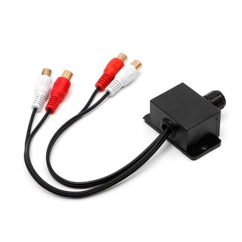 Car Audio Volume Controller with RCA Inputs/Outputs, Adjustable Gain Knob, Dash-Mounted, Compatible with Most Vehicles(Black) in Saudi Arabia