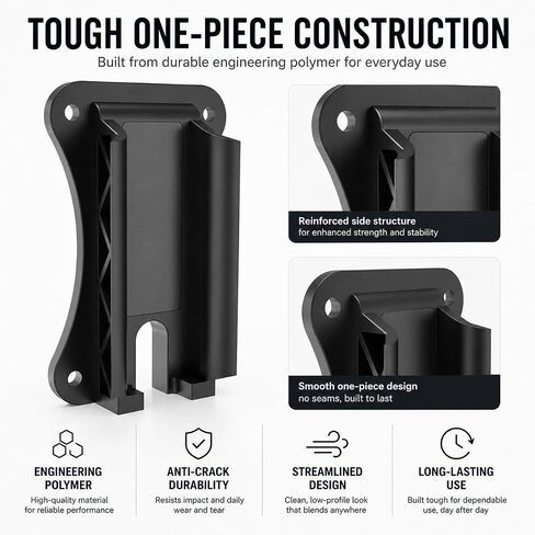 Magnetic Handgun Mount, One-Hand Quick Rack Pistol Holder for Desk, Vehicle, Safe, Closet & Home Storage, Heavy Duty Gun Magnet Rack with Secure Grip, Low Profile Design for Easy Access in Saudi Arabia