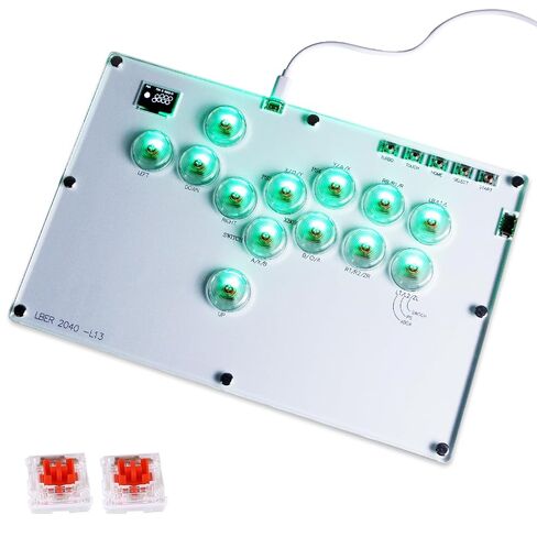 TAILYX Arcade Stick Leverless Controller L13, All-Button Controller Street Fight with Hot Swap & SOCD, Arcade Stick Street Fight for PC/PS3/PS4/Steam/Switch Game Keyboard-Support Turbo and Custom RGB (White) in Saudi Arabia