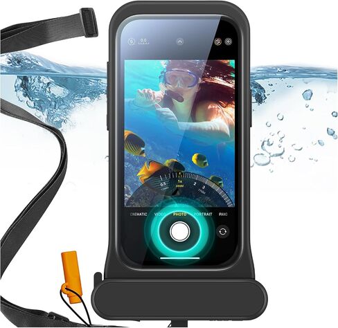 ESR Waterproof Phone Pouch for iPhone 13/14 /15, Black | Underwater Touch Sensitivity, IPX8 Floating Waterproof Cellphone Case with Lanyard, Dry Bag for Snorkeling in Saudi Arabia