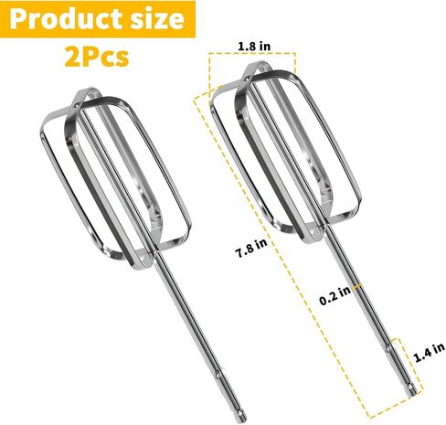 Hand Mixer Beaters for Hamilton Beach | Hand Mixer Attachments Compatible with 62682RZ 62692 64699 62695V Electric Mixer in Kuwait