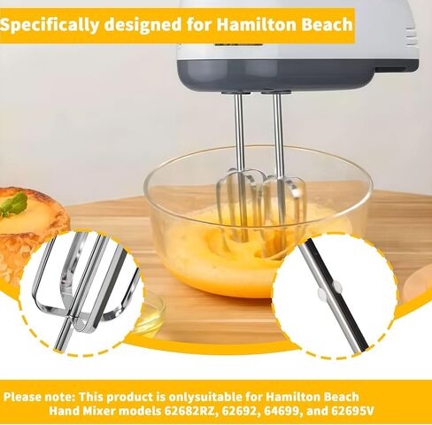 Hand Mixer Beaters for Hamilton Beach | Hand Mixer Attachments Compatible with 62682RZ 62692 64699 62695V Electric Mixer in Kuwait