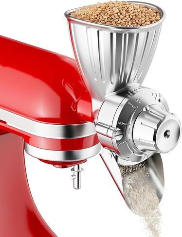 COFUN Grain Mill Attachment for Kitchen Aid Mixer | 9 Adjustable Levels All Metal Flour Mill, Fit for Wheat, Corn, Oats, Buckwheat, Millet, Coffee Beans & Dry Low-Oil Grains in Saudi Arabia