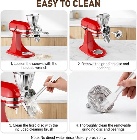 COFUN Grain Mill Attachment for Kitchen Aid Mixer | 9 Adjustable Levels All Metal Flour Mill, Fit for Wheat, Corn, Oats, Buckwheat, Millet, Coffee Beans & Dry Low-Oil Grains in Saudi Arabia