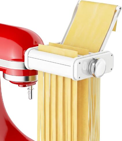 GVODE 3-in-1 Pasta Attachment for KitchenAid Stand Mixer, Pasta Maker | Includes Spaghetti Cutter, Pasta Roller and Fettuccine Cutter, Noodle Maker, Fits All KitchenAid Stand Mixer in Saudi Arabia