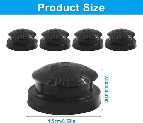 6 Pcs 09915 Pressure Cooker Overpressure Plug, Black | Silica Gel Pressure Cooker Parts & Accessories for Pressure Cooker in Saudi Arabia