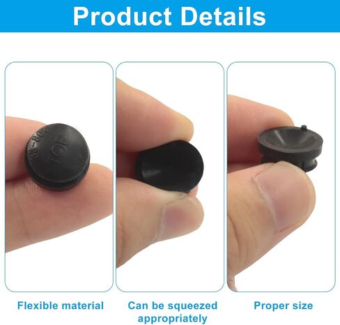 6 Pcs 09915 Pressure Cooker Overpressure Plug, Black | Silica Gel Pressure Cooker Parts & Accessories for Pressure Cooker in Saudi Arabia