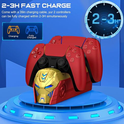 Charger Station for PlayStation 5 Dual Controllers-Fast PS5 Dual Controller Stand Charger Dock with AC Adapter-for PlayStation Systems Games in Saudi Arabia