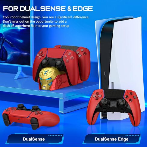 Charger Station for PlayStation 5 Dual Controllers-Fast PS5 Dual Controller Stand Charger Dock with AC Adapter-for PlayStation Systems Games in Saudi Arabia