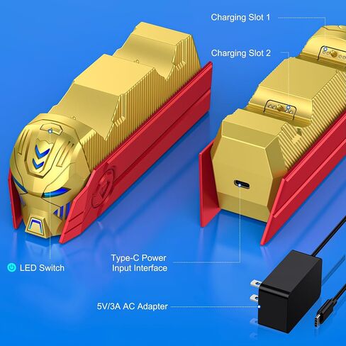 Charger Station for PlayStation 5 Dual Controllers-Fast PS5 Dual Controller Stand Charger Dock with AC Adapter-for PlayStation Systems Games in Saudi Arabia