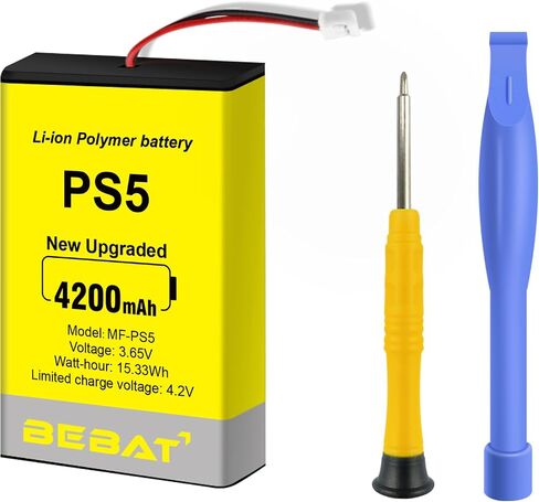 PS5 Controller Battery, High Capacity 4200mAh LIP1708 Li-ion Replacement Battery for PS5 Controller CFI-ZCT1 W B U Replace PS5 Battery with Tool Kits in Kuwait