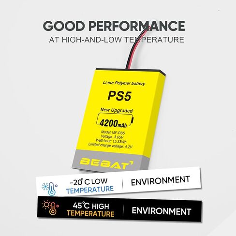PS5 Controller Battery, High Capacity 4200mAh LIP1708 Li-ion Replacement Battery for PS5 Controller CFI-ZCT1 W B U Replace PS5 Battery with Tool Kits in Kuwait