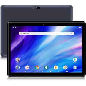 PRITOM Tablet 10 inch, 64GB, Tablet Android, HD IPS Screen, 6000mAh, Black | GMS Certified, Stable system, Dual Camera, WiFi, Bluetooth, Fashionable and durable, Low bloatware in Kuwait